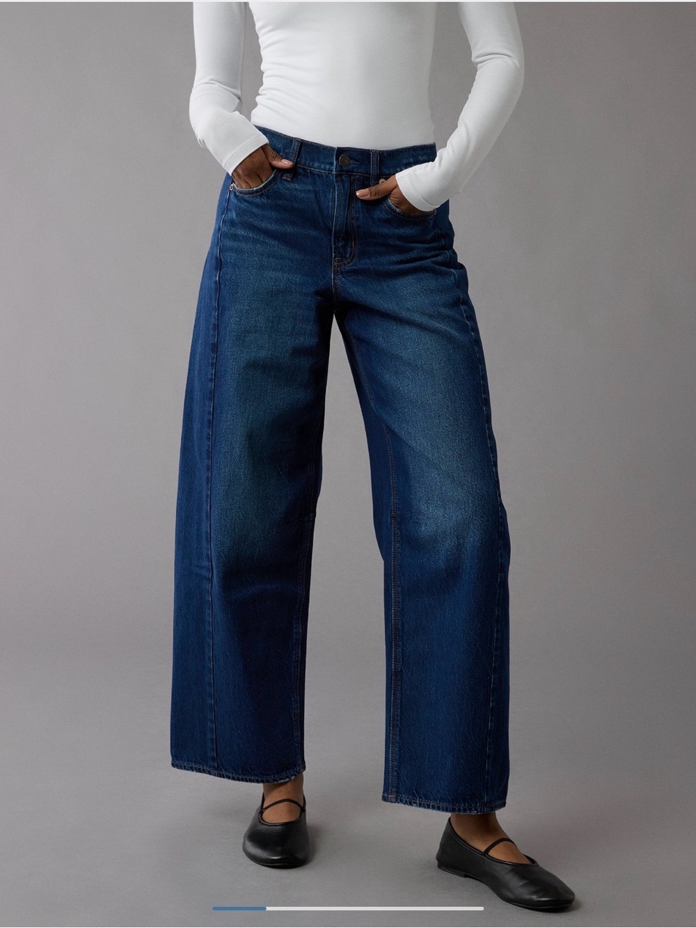 AE Dreamy Drape Barrel Jeans